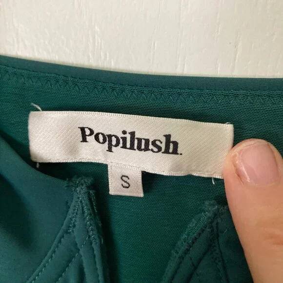 NWT POPILUSH Shapewear Solid Sculpting One-Piece Swimsuit - Picture 6 of 8